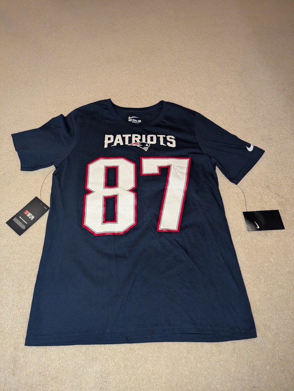 Nwt Nike Patriots T-Shirt Boys sz L Rob Gronkowski New England #87